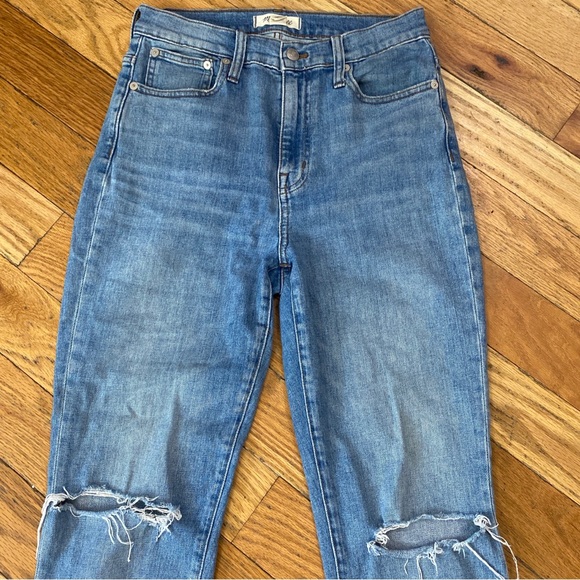 Madewell The High Rise Slim Crop Boyjean in Elkhurst Wash Size 25 - Picture 6 of 11